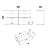 Tvilum Loft 8 Drawer Double Dresser for Adults, Truffle