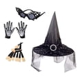 thumbnail image 2 of de Halloween para mujer, sombreros de s para adultos para decoración, disfraz de para fiesta de cosplay de Halloween Salvador Sombrero de bruja, 2 of 8