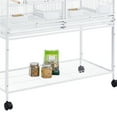 thumbnail image 3 of Yaheetech Stackable Divided Breeder Cage with Rolling Stand, White, 3 of 9