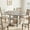grey, variant on Huisuilinss Round Dining Table For 4,47" Farmhouse Kitchen Table,Wood Circle Dinner Table With Storage Shelves And Elegant Roman Metal Legs For Dining & Kitchen & Living,Table Only