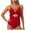 Red-12, variant on DISKEBUISS Women One Pieces Swimsuit Tummy Control Cut Out Swimwear High Waisted Bathing Suit S-XXL