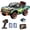 Green, variant on RC Car 1:18 Scale 4WD High Speed 40km/h Remote Control Truck, 380 Brushed Motor, Off-Road Monster Crawler with LED Lights and 2 Batteries