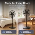 thumbnail image 6 of Lasko Cyclone Max 18" Oscillating Pedestal Fan with Remote, Adjustable Height and 4 Speeds for Whole Room Cooling, Black, S18605, 6 of 17