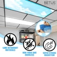 thumbnail image 3 of Betus 2 Pack Magnetic Light Covers for Standard 2x4 Ft Drop Ceiling Flat Panel Lights - Fluorescent & LED Ceiling Light Shade Filters, 3 of 7
