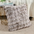 thumbnail image 4 of Home Soft Things Variegated Faux Fur Pillow Covers, 1 piece, 20"x20", Coffee, 4 of 8