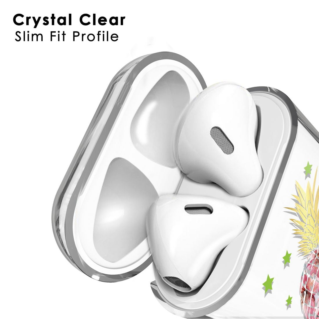 [Slim Lightweight] Protective Case Bundle for Apple AirPods (Gen 1, 2) with EDC Tactical Travel Pouch and Atom Cloth (Pineapple) Walmart.com