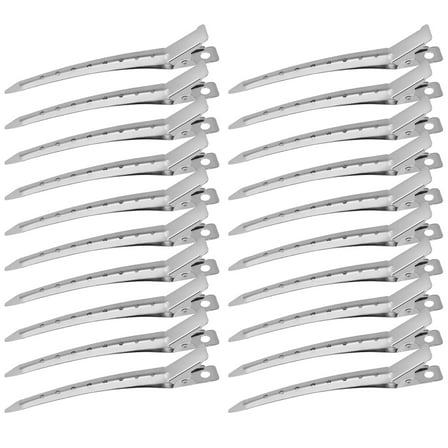 Hair Clips for Styling Sectioning 24Pack, Metal Duck Bill Clips for Women, Alligator Hair Clip for Long Curl Thick Hair, Roller Clips, Pin Curl clips, Salon Clips