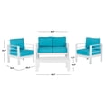 thumbnail image 7 of Safavieh Nason 4 Piece Contemporary Outdoor Living Set, 7 of 7