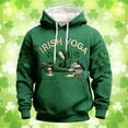 thumbnail image 2 of HXWCHs St Patrick's Day Irish Green Graphic Hooded Sweatshirt Casual Pullover Jacket for Holiday Celebration XXL Green, 2 of 3
