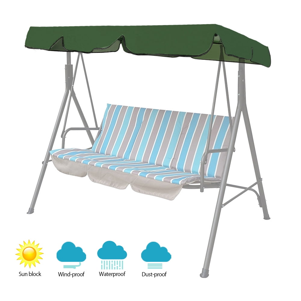 Waterproof Anti-UV Patio Swing Top Cover Canopy Replacement Garden Hammock 66x45 