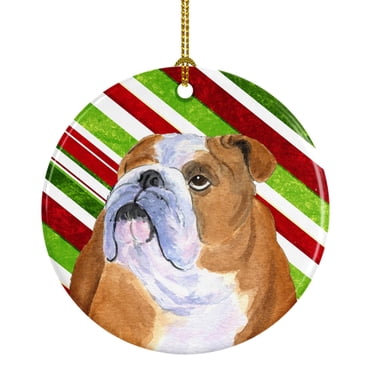 Decorazione Natalizia In Ceramica Chihuahua Con Fiocchi Di Neve - Ornamento Rosso E Bianco Personalizzabile, Regalo Di Natale Per Amanti Dei Cani