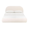 thumbnail image 3 of Bara Cream Textured Velvet Queen Bed, 3 of 4