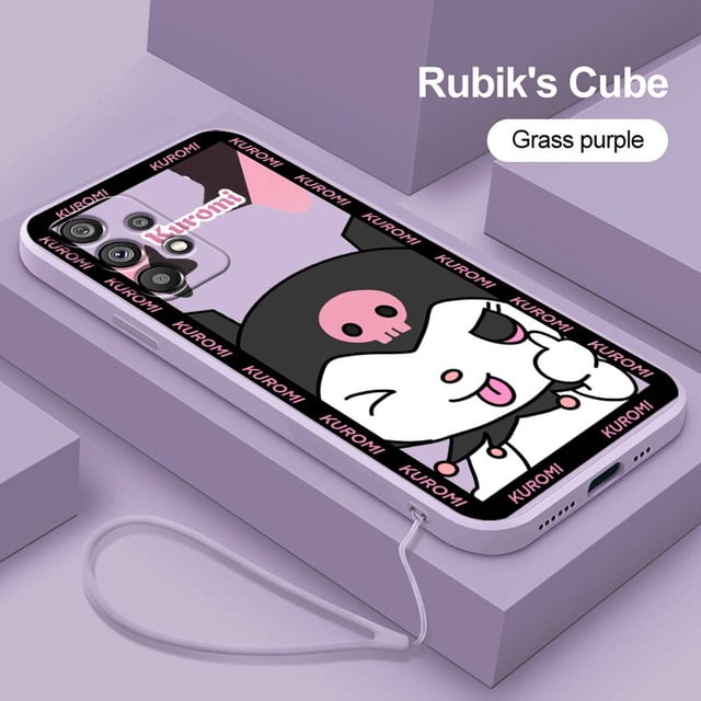 Funda de teléfono Kuromi Girl Anime Sanrio Liquid Rope para Samsung A53 A52 A33 A32 A51 A71 A13 A50 A12 A23 A73 A22 A21S A14 5G xuanjing unisex