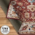 thumbnail image 3 of ReaLife Machine Washable Rug - Stain Resistant, Non-Shed - Eco-Friendly, Padded, Family & Pet Friendly - Premium Recycled Fibers - Distressed Vintage Medallion - Brick Red, Blue, Beige, 2'6" x 8', 3 of 5