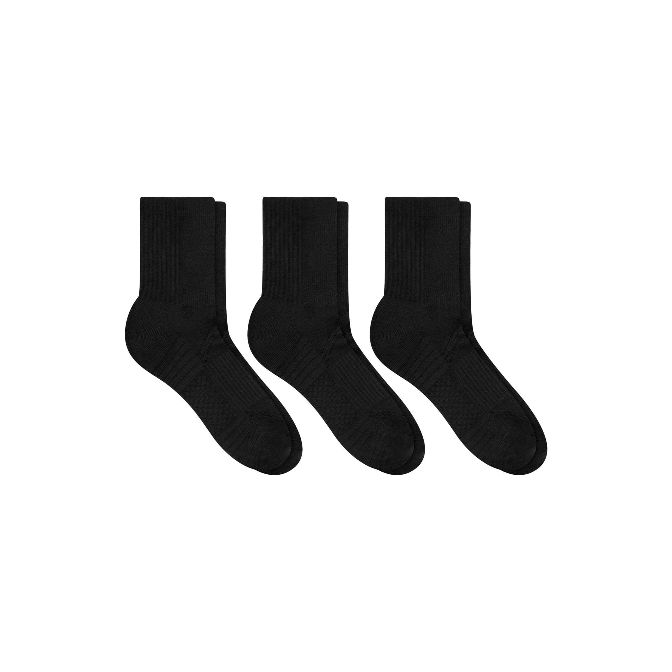 Hanes Mens Hanes Men's Crew Socks, 3-Pack, Moves Impact Zone Cushioned Crew Socks, Shoe Sizes 6-12