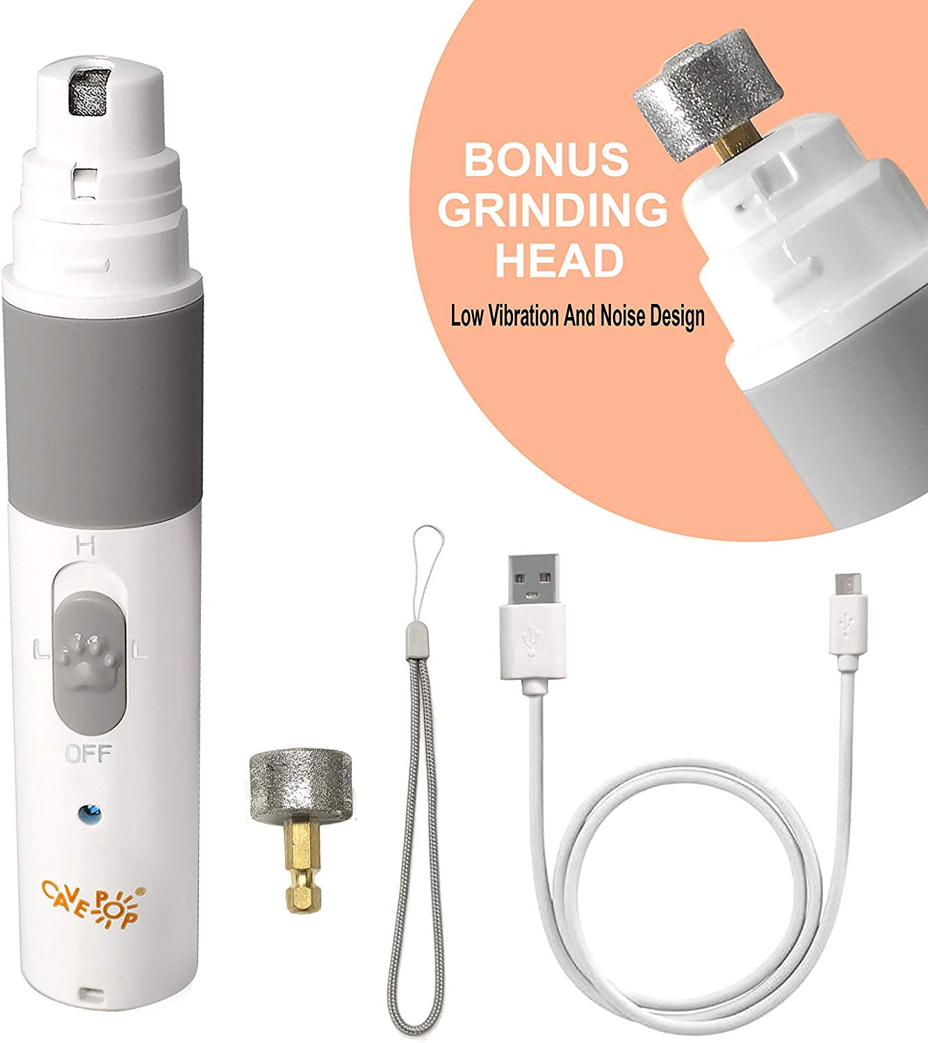 Cavepop Diamond Bit Pet Nail Grinder - Walmart.com