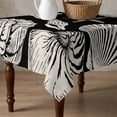thumbnail image 4 of Black Starfish Coastal Table Cloth Waterproof Tablecloths, Shell Coral Summer Beach Nautical Ocean Tablecloth Dining Table Cover for Kitchen Party Tabletop Outdoor, Square Tablecloth 60x60 Inch, 4 of 9