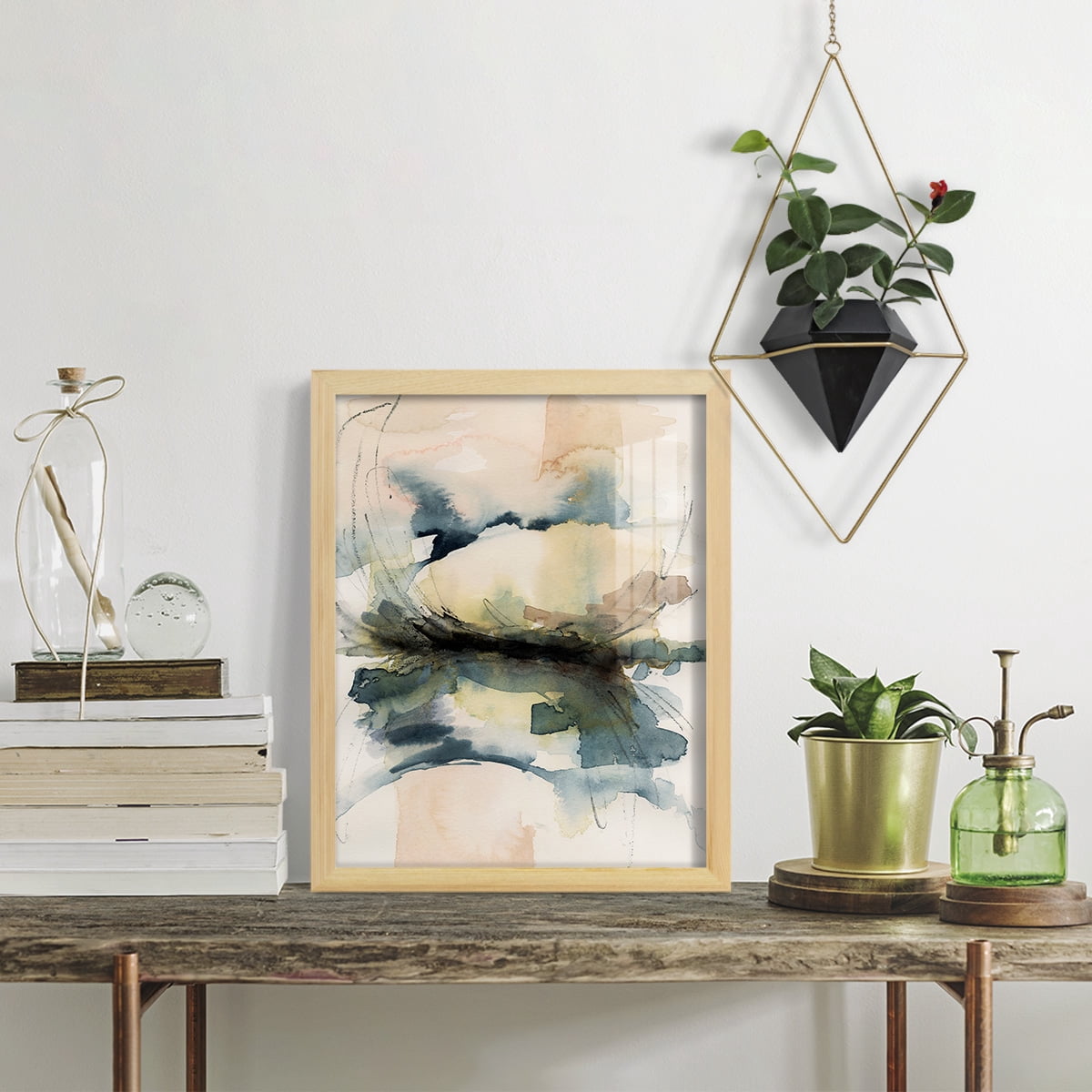 Winter Shoal II - Framed Print w/glass - Natural Wood