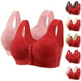 thumbnail image 3 of XFLWAM Daisy Lace Front Closure Bra for Women Wireless Comfort Fit No Underwire Support Easy Snap Closure Soft Everyday Wear 2 Pack, 3 of 3
