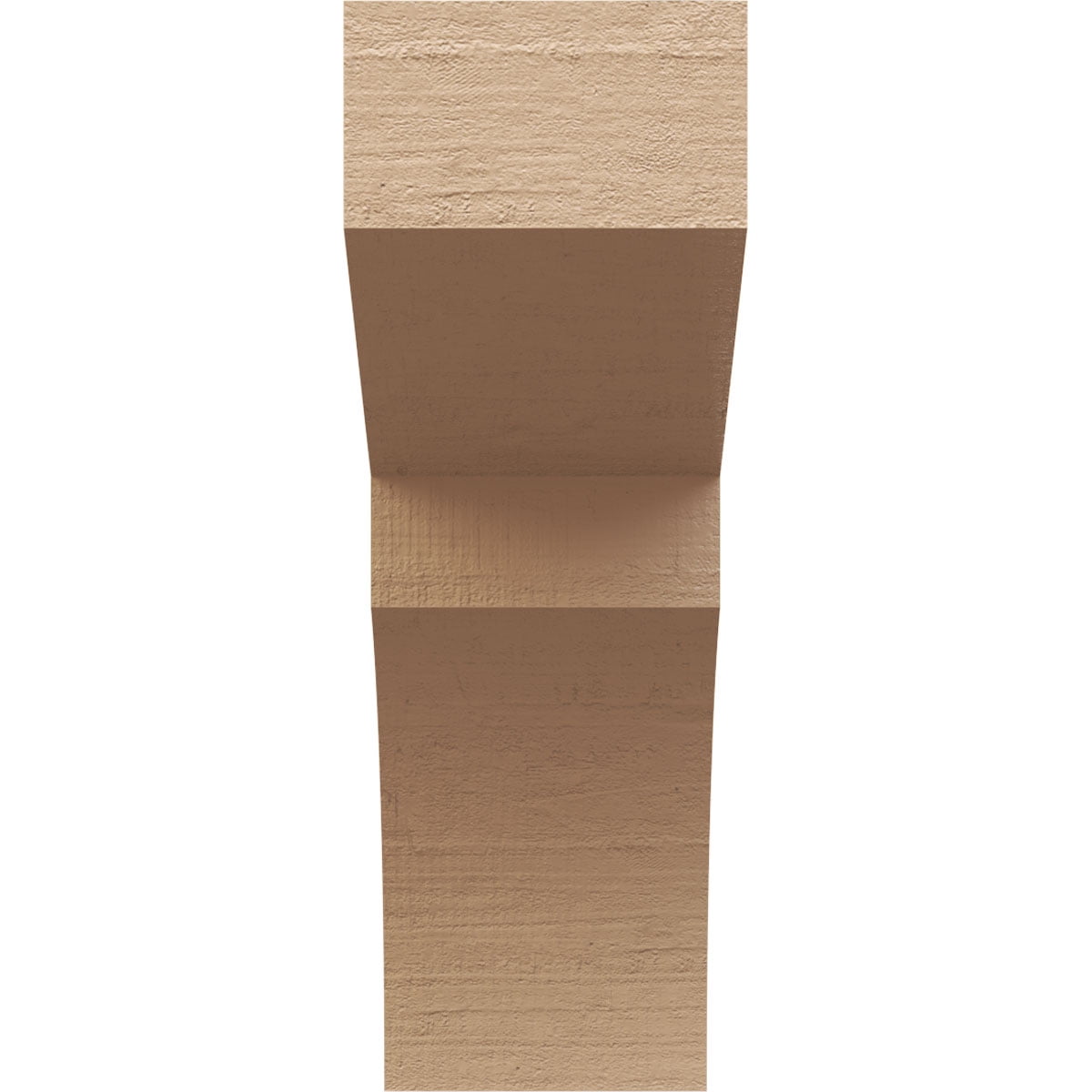 9"W x 18"D x 27"H Classic Monterey Rough Cedar Woodgrain TimberThane Corbel, Primed Tan