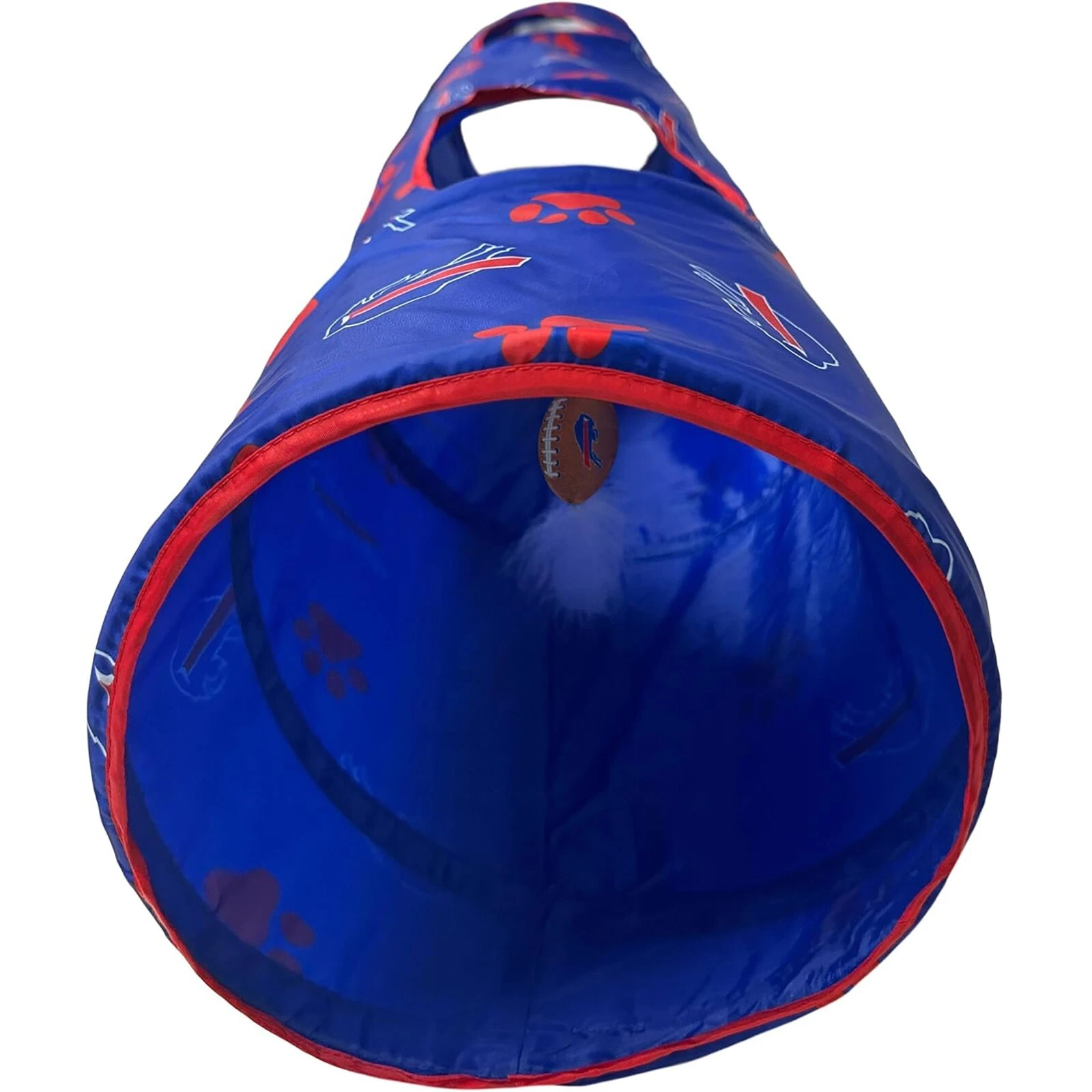 Pets First NFL Cat Tunnel Tube Toy & Plush Football Toy Filled with Catnip