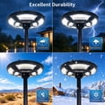 thumbnail image 6 of MORGLAD 89" Solar Lamp Post Light with Steel Pole & Base, 750 LEDs 2800LM Outdoor Street Light, Solar Powered & DC Backup Charging, IP65 Waterproof, 6 of 9