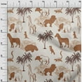 thumbnail image 3 of oneOone Cotton Poplin Brown Fabric Tropical Animal Sewing Fabric By The Yard Printed Diy Clothing Sewing Supplies 56 Inch Wide, 3 of 4