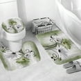 thumbnail image 4 of Daisy Flowers Butterfly Shower Curtain Set with Bath Rugs, 4PCS Rustic Grass Green Bathroom Shower Curtain Decor with 12 pcs Hooks,72" x 72", 4 of 6