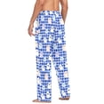 thumbnail image 7 of Halloween Ghost Flowers Grids Mens Pajama Pants Cotton Elastic Waistband Lounge Sleep Pajama Bottoms Pj with Pocket, 7 of 7