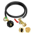 thumbnail image 1 of Propane Adapter Hose with Pressure Gauge and Toggle for Torches Tanks Cylinders, 1 of 6