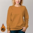 thumbnail image 3 of Women's 400g Heavyweight Velvet Crewneck Casual Sweatshirt Fleece Pullover, 3 of 15