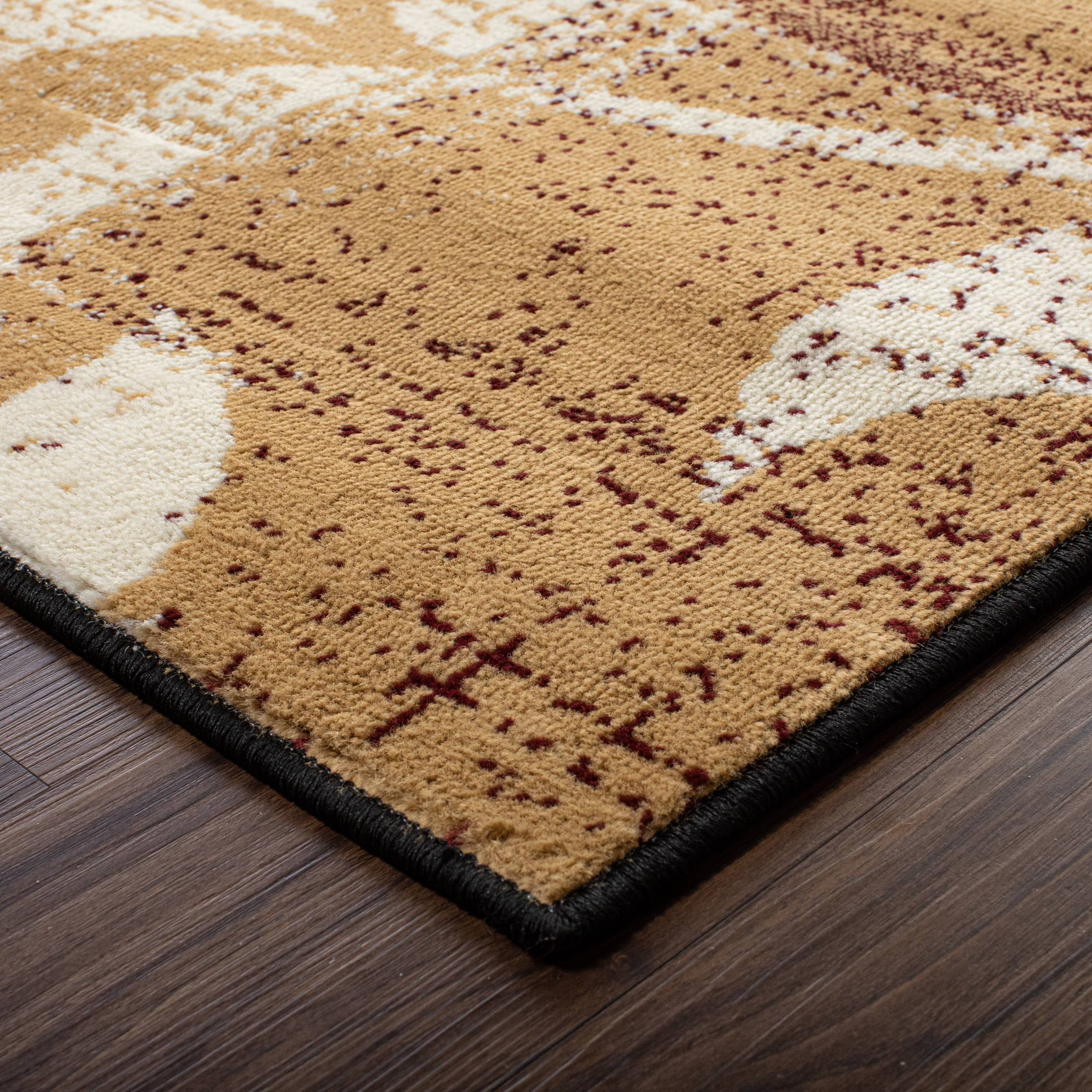 Superior Pastiche Floral Indoor Area Rug, 2' 7" x 8', Burgundy