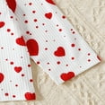 thumbnail image 6 of AJIWYH Toddler Girl Pajamas Valentines Day Baby Nightgown Little Kids Girls Pjs Button Down 2 Piece Pajamas Set (White,12-18 Months), 6 of 7