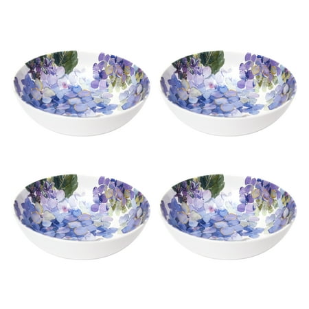 Green Kitchen Bowl - Better Homes & Gardens Hydrangea Purple Melamine Cereal Bowl, Set of 4