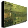 thumbnail image 2 of Trademark Fine Art "A View of Whitby Harbor at Moonlight" Canvas Art by John Grimshaw, 2 of 2