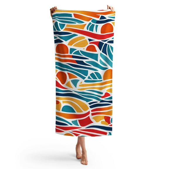 Toolie Bonka Rainbow Floral Beach Towel, 30" x 60"