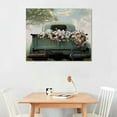 thumbnail image 2 of Creowell Sage Green Truck and Flowers Poster - Vintage Farmhouse Wall Art Print for Tranquil Home Decor, Rustic Country Vibes, Perfect Gift Idea 20x16in, 2 of 6