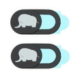 thumbnail image 1 of 2 PCS Webcam Cover Slide Elephant Pattern Webcam Privacy Blocking Sliding Cover, 1 of 5
