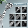thumbnail image 4 of JDO High Pressure Shower Head, 9 Modes Handheld Shower Head with Built-in Power Wash, Detachable Showerhead with 71 Inches Shower Hose, Chrome Finish, 4 of 8