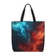 thumbnail image 1 of Balery Red And Blue Fire Bolsa de Mano para Mujeres con Cremallera, Bolsa de Gimnasio con Compartimentos, Bolsa para Laptop, Bolsa para Trabajo, 1 of 7