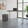 thumbnail image 2 of Bush Business Furniture 72Wx30D Hght Adjustable Desk w Storage Storm Gray/Cool Gray Metallic, 2 of 8