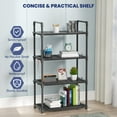 thumbnail image 4 of GPED 4-Tier Plastic Storage Shelves, 45.3" Garage Rack Storage Organizer, Multipurpose Shelf for Home, Basement, Utility Room, 10.6"D x 20"W x 45.3"H, Black, 4 of 7