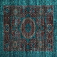 thumbnail image 1 of Ahgly Company Indoor Square Abstract Light Blue Modern Area Rugs, 5' Square, 1 of 4