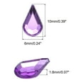 thumbnail image 2 of Uxcell 200Pcs Flat Back Acrylic Teardrop Gems 0.24" x 0.39" Artificial Rhinestones for DIY Crafts Bead Mid Purple, 2 of 4