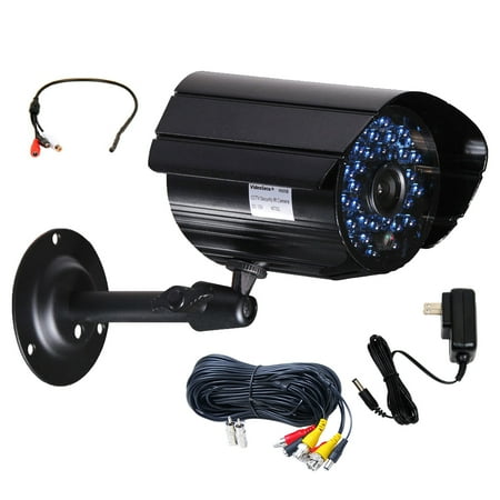 Vandal Proof Infrared 36 Led - VideoSecu Outdoor Security Camera IR Day Night 36 Infrared LEDs with Power, Cable and Audio Microphone IR807BMKC c6p