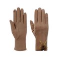 thumbnail image 1 of Guardurnaity Guantes Mujer Lovely Bowknot Cálido Ligero Mitones Duradero Moda Diseño de bola de pelo Protección de la palma Invierno al aire libre Accesorios de disfraces Marrón claro Guardurnaity AP014304-05, 1 of 6