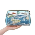 thumbnail image 4 of Picia World Travel Print Leather Makeup Bag Make Up Bag Travel Toiletry Bag for Her Girlfriend Teacher Teen Girl Gifts, 4 of 8