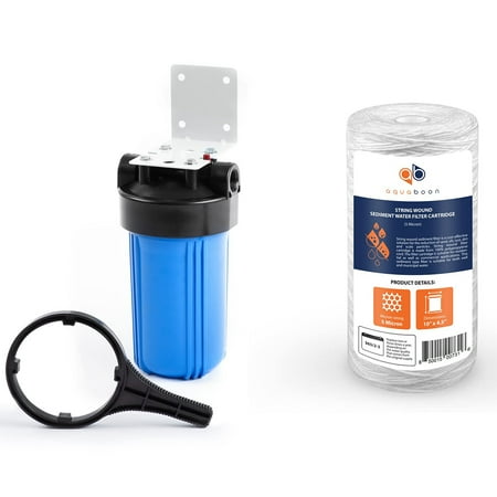 

4.5 X 10 whole house water purification system with pressure relief device (1 port) and 5 micron 10 tandem sediment water purifier cartridge