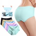 thumbnail image 3 of Las Mujeres De La Moda De Una Pieza Sin Costuras De Hielo De Seda Bragas De Niñas Ropa Interiorpangjing, 3 of 3