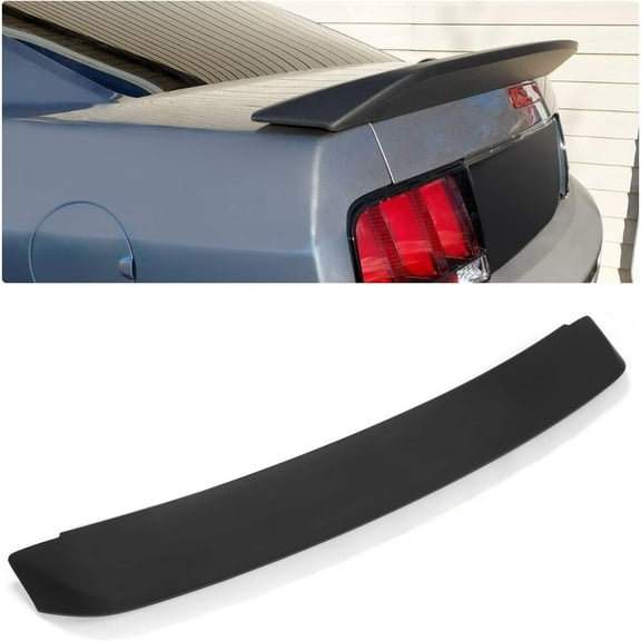 Kojem Rear Trunk Spoiler Wing for 2005-2009 Ford Mustang GT500 Ducktail Style Black Painted